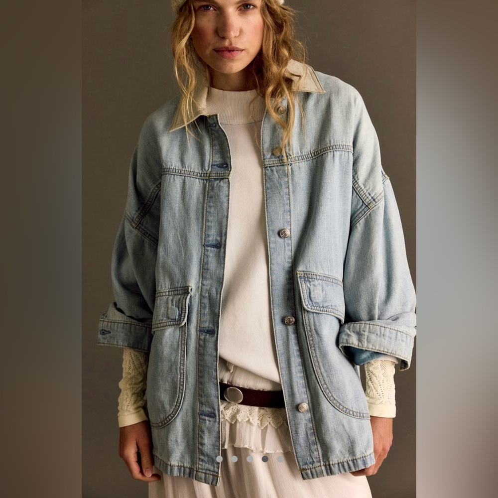 We the free lemon denim jacket - Picture 2 of 10